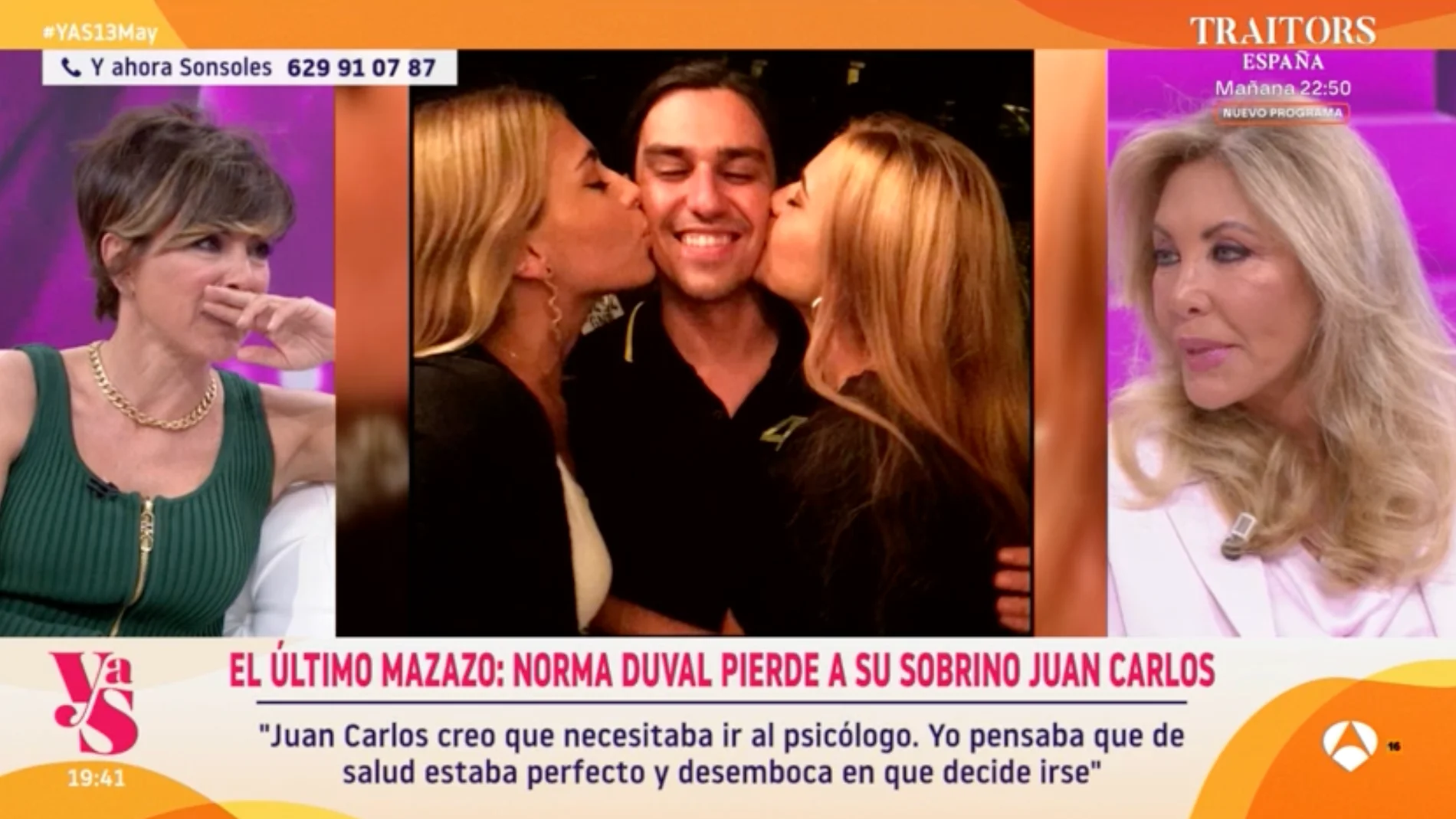 Captura de Sonsoles Ónega y Norma Duval durante su entrevista
