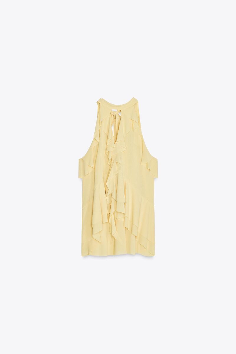 Top halter volantes.