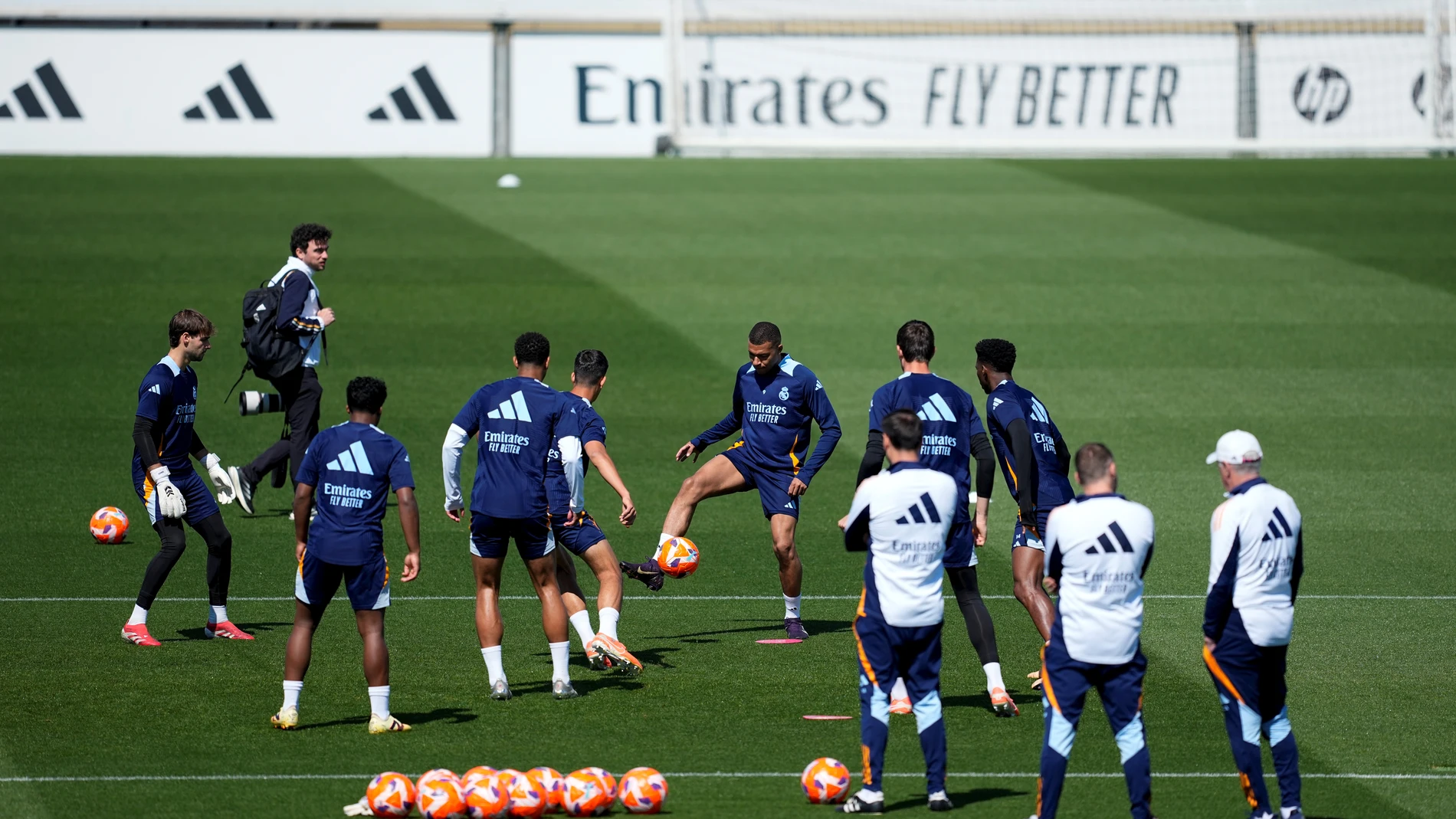 Kylian Mbappe during the training day of Real Madrid ahead the Spanish League, LaLiga EA Sports, football match against RCD Mallorca at Ciudad Deportiva Real Madrid on May 13, 2025, in Valdebebas, Madrid, Spain. AFP7 13/05/2025 ONLY FOR USE IN SPAIN