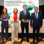 Ruth Merino, Carolina España, Luis Alberto Marín y Juan Alfonso Ruiz, ayer en Sevilla