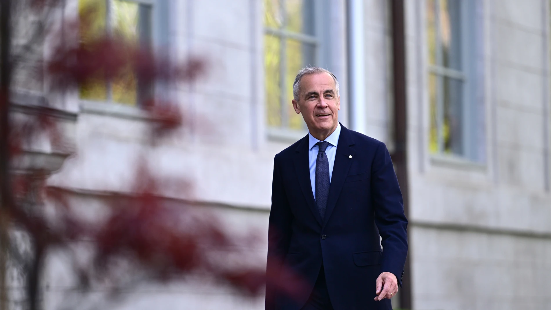 Canadian Prime Minister Mark Carney, arrives for the cabinet swearing-in ceremony at Rideau Hall in Ottawa, Tuesday, May 13, 2025. (Spencer Colby/The Canadian Press via AP)