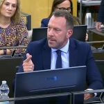 El diputado del PP, Héctor Palencia, interviene en la Comisión de Transportes y Movilidad Sostenible del Congreso