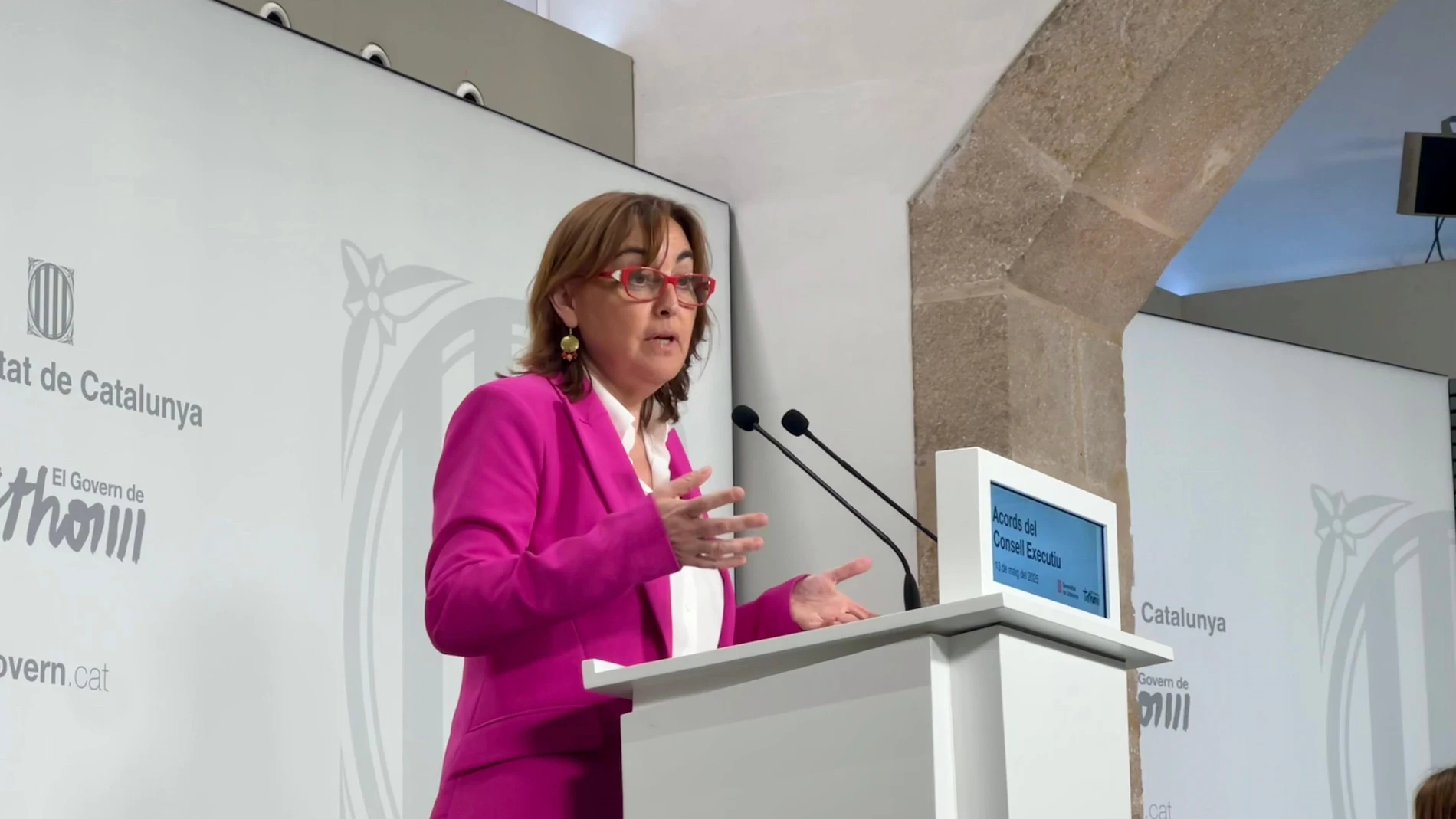 La consellera de Territorio, Vivienda y Transición Ecológica y portavoz de la Generalitat, Sílvia Paneque, en una rueda de prensa tras el Consell Executiu de este martes EUROPA PRESS 13/05/2025