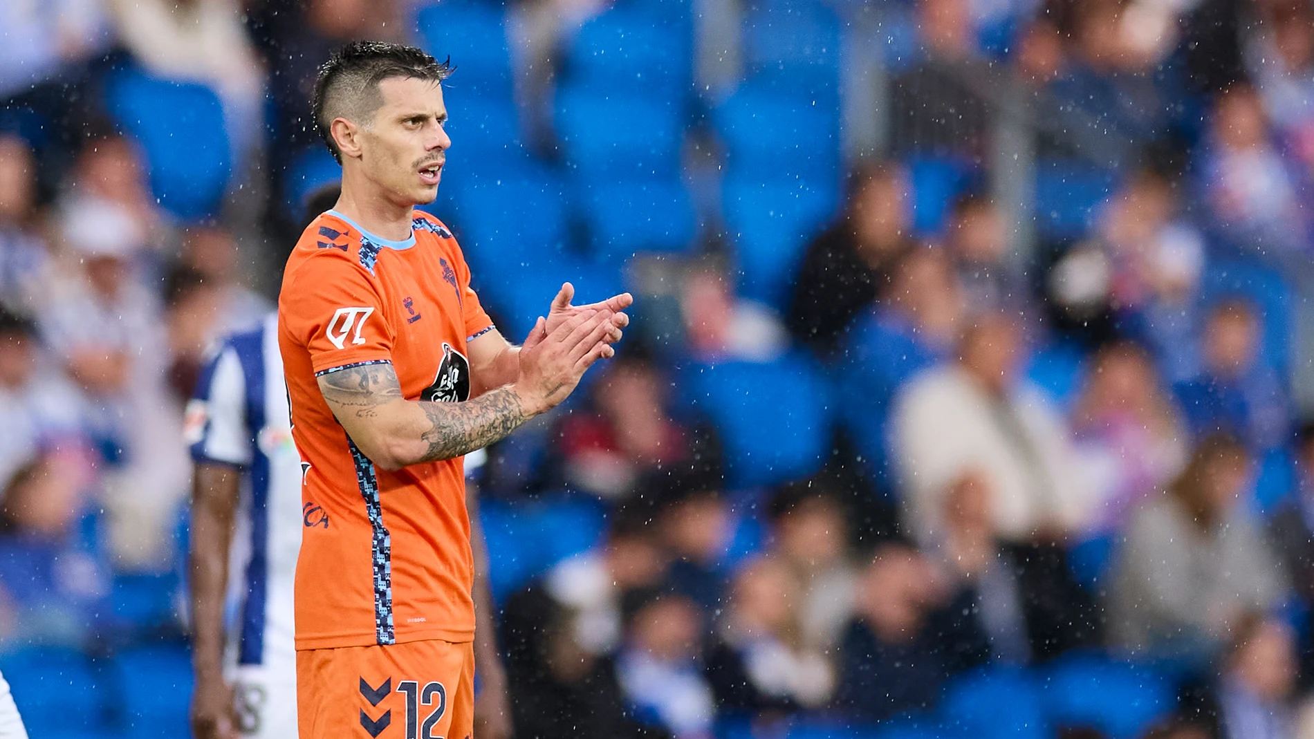 Alfon Gonzalez of RC Celta de Vigo celebrates after scoring the team's first goal during the LaLiga EA Sports match between Real Sociedad and RC Celta de Vigo at Reale Arena on May 13, 2025, in San Sebastian, Spain. AFP7 13/05/2025 ONLY FOR USE IN SPAIN