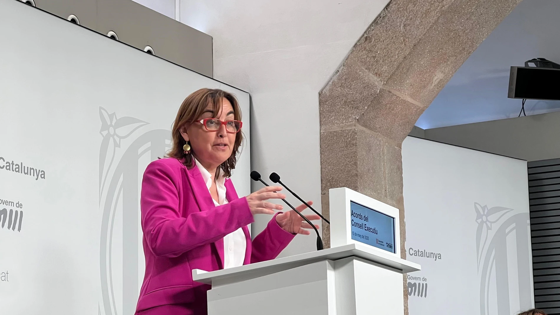 La consellera de Territorio, Vivienda y Transición Ecológica y portavoz de la Generalitat, Sílvia Paneque, en una rueda de prensa tras el Consell Executiu de este martes EUROPA PRESS 13/05/2025