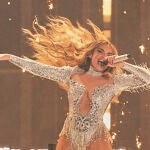 Melody en la primera semifinal de Eurovisión.