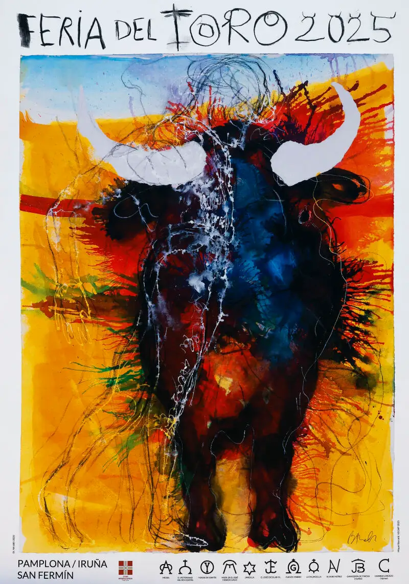 Un cartel del mallorquín Miquel Barceló anunciará la Feria del Toro de San Fermín 2025