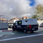Un furgón de policía en Valladolid 