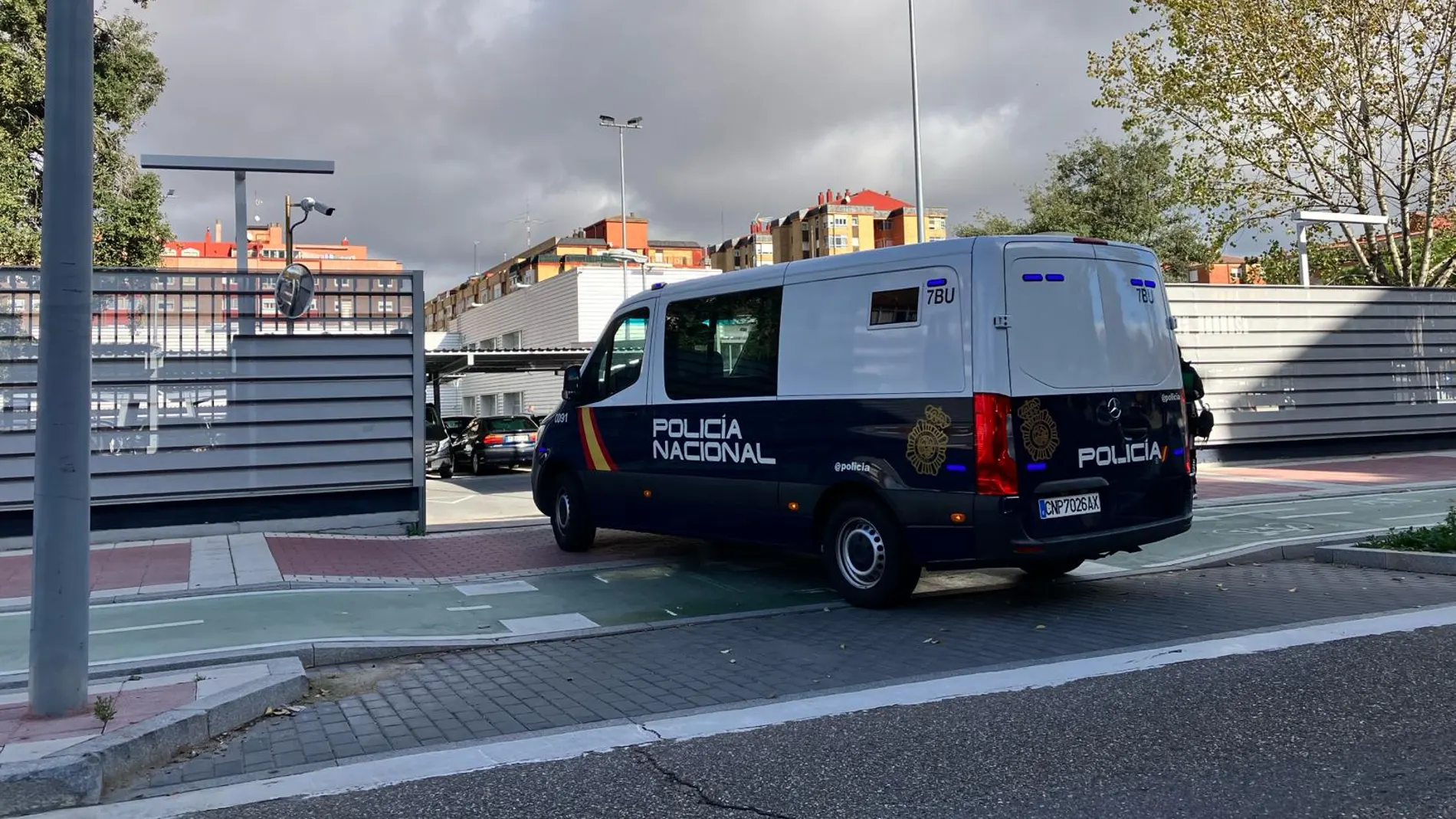 Un furgón de policía en Valladolid