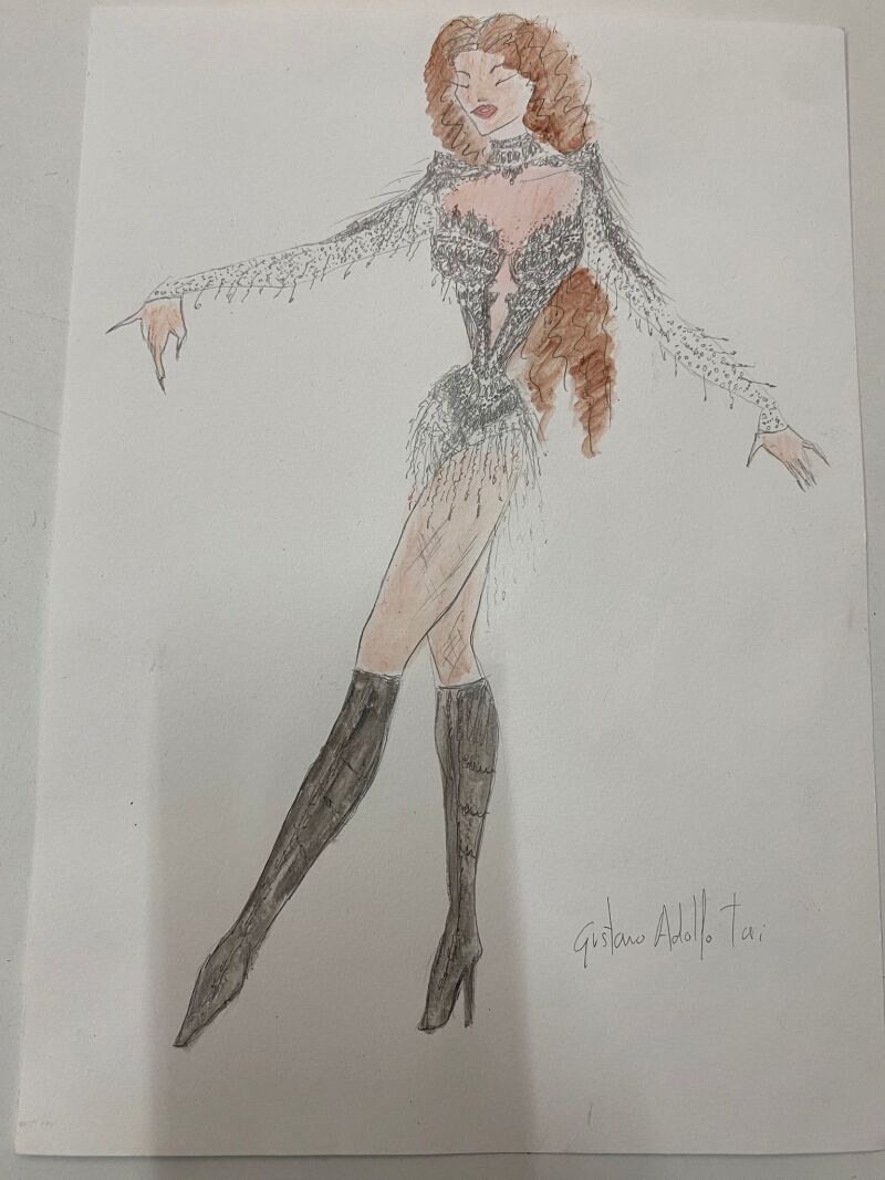 Uno de los bocetos del traje de Melody 