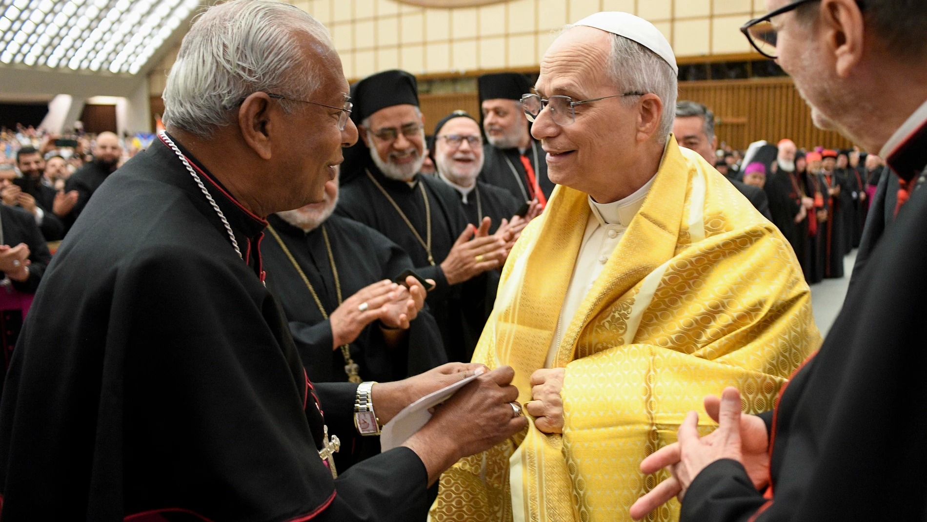 El Papa León XIV recibe en audiencia a los peregrinos que participan en el Jubileo de las Iglesias Orientales, este miércoles. EFE/ Vatican Media *****SOLO USO EDITORIAL/SOLO DISPONIBLE PARA ILUSTRAR LA NOTICIA QUE ACOMPAÑA (CRÉDITO OBLIGATORIO) *****