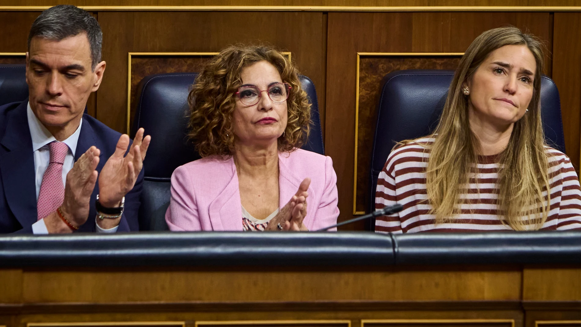 Sesión de control parlamentario al Gobierno en el Congreso de los Diputados. Comparece el presidente del gobierno, Pedro Sanchez, el líder de la oposición, Alberto Nuñez Feijoo, la Vicepresidenta primera María Jesús Montero, Vicepresidenta segunda y ministra de Trabajo y Economía Social, Yolanda Díaz, Vicepresidenta tercera y ministra para la Transición Ecológica y el Reto Demográfico, Sara Aagesen, Ministro de la Presidencia, Félix Bolaños, Ministro del Interior, Fernando Grande-Marlaska. ©...