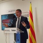 El conseller de Empresa y Trabajo, Miquel Sàmper, da a conocer el primer paquete de ayudas a la internacionalización de Acció frente a la crisis arancelaria