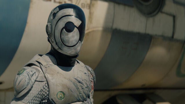 Un primer plano del protagonista de la nueva serie de Apple TV+, "Matabot"