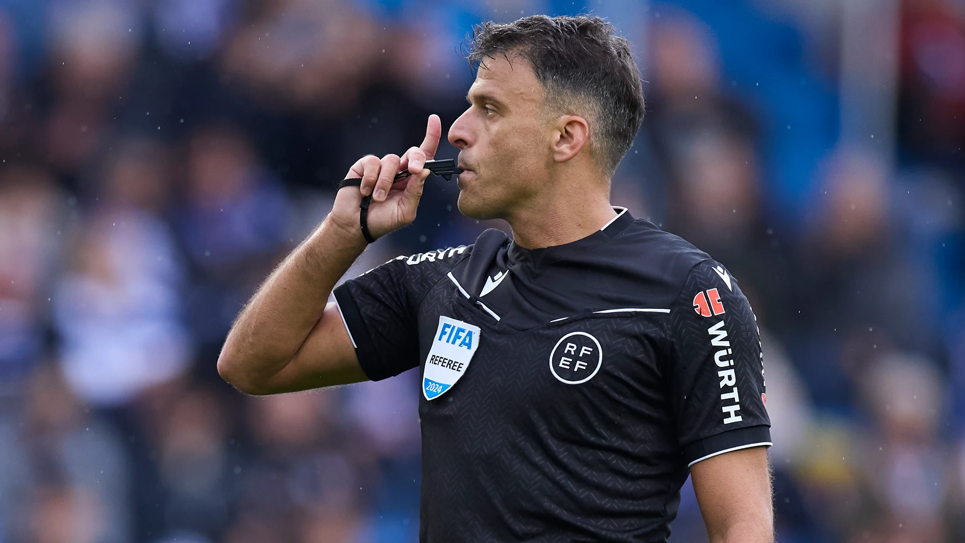 Jesus Gil Manzano reacts during the LaLiga EA Sports match between Deportivo Alaves and Valencia CF at Mendizorrotza on May 14, 2025, in Vitoria, Spain. AFP7 14/05/2025 ONLY FOR USE IN SPAIN