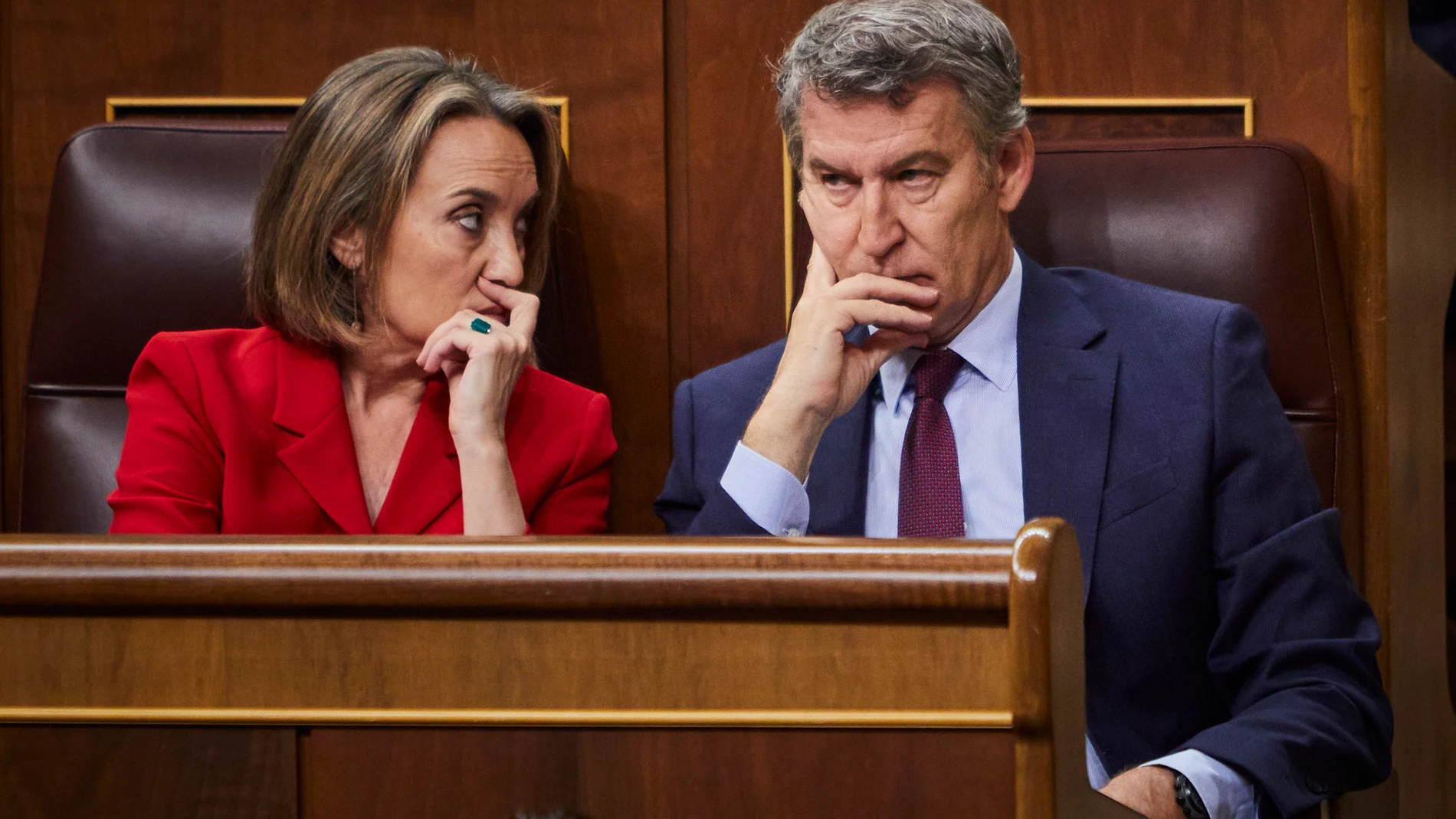 Sesión de control parlamentario al Gobierno en el Congreso de los Diputados. Comparece el presidente del gobierno, Pedro Sanchez, el líder de la oposición, Alberto Nuñez Feijoo, la Vicepresidenta primera María Jesús Montero, Vicepresidenta segunda y ministra de Trabajo y Economía Social, Yolanda Díaz, Vicepresidenta tercera y ministra para la Transición Ecológica y el Reto Demográfico, Sara Aagesen, Ministro de la Presidencia, Félix Bolaños, Ministro del Interior, Fernando Grande-Marlaska. ©...