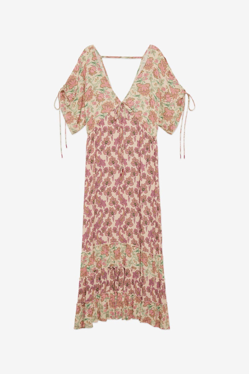 Vestido floral paisley.