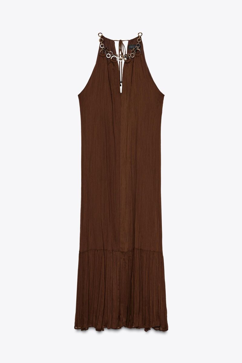 Vestido en chocolate.