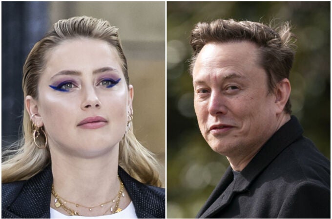 La actriz Amber Heard y el magnate Elon Musk