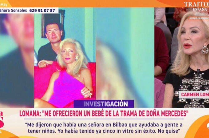 Carmen Lomana se sincera sobre la trama de bebés robados en Bilbao: "Me ofrecieron uno"