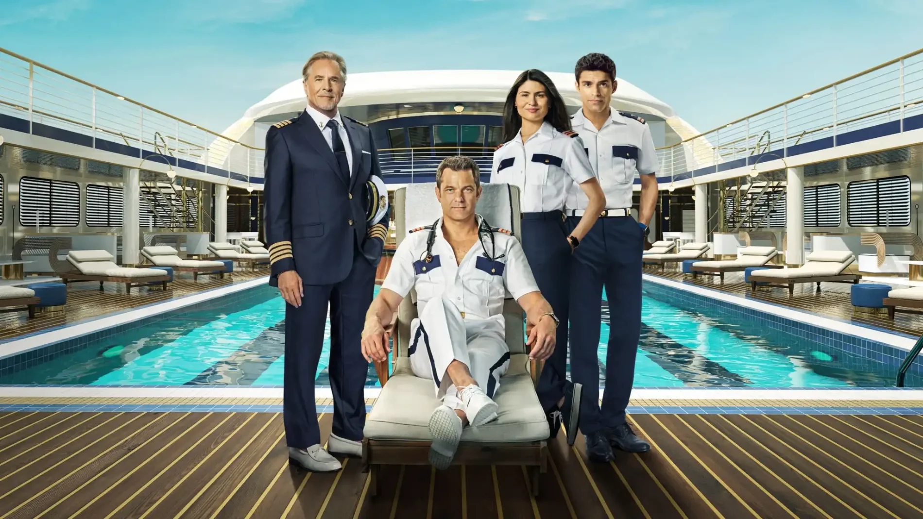 Don Johnson, Joshua Jackson, Phillipa Soo y Sean Teale, elenco principal de la serie 'Doctor Odyssey'