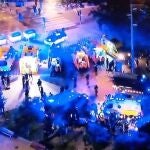 Ambulancias en los alrededores del RCDE Stadium