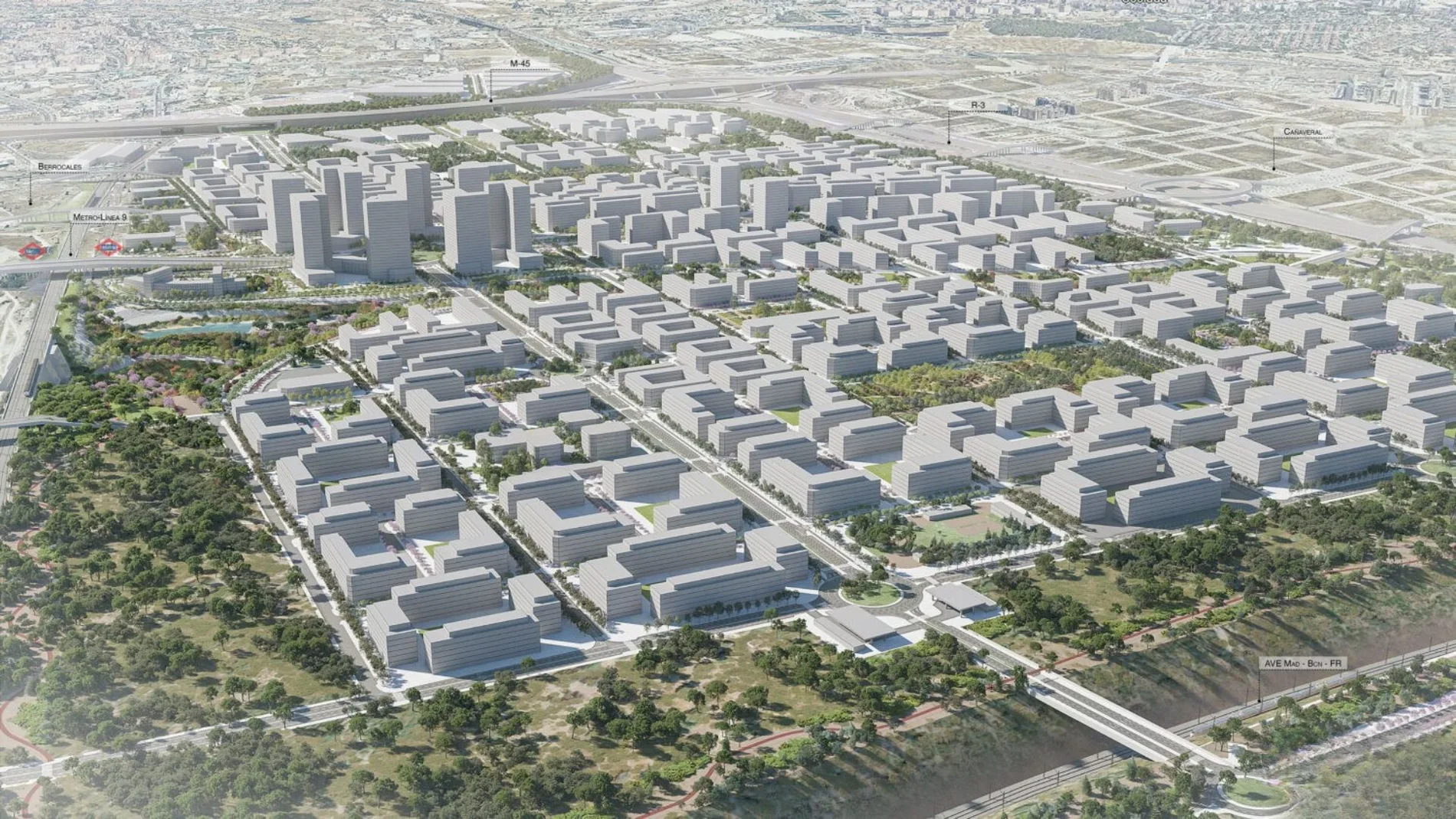 Visión general de la zona proyectada