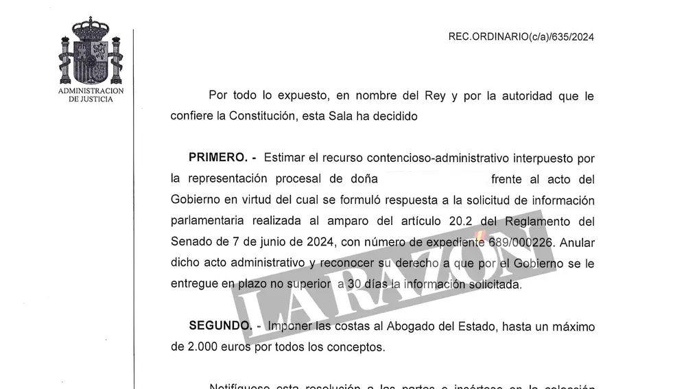 Varapalo judicial a Bolaños