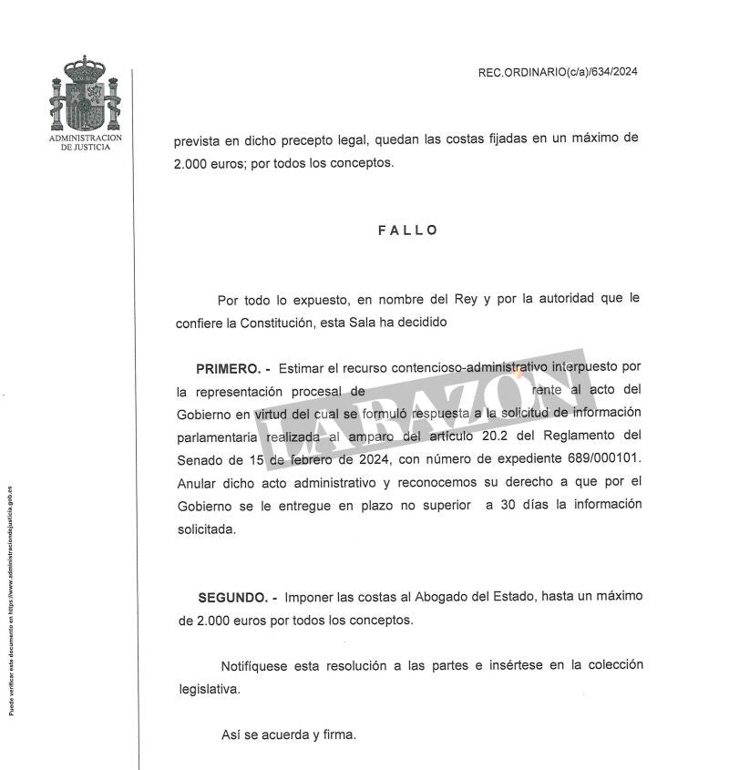 Varapalo judicial a Bolaños
