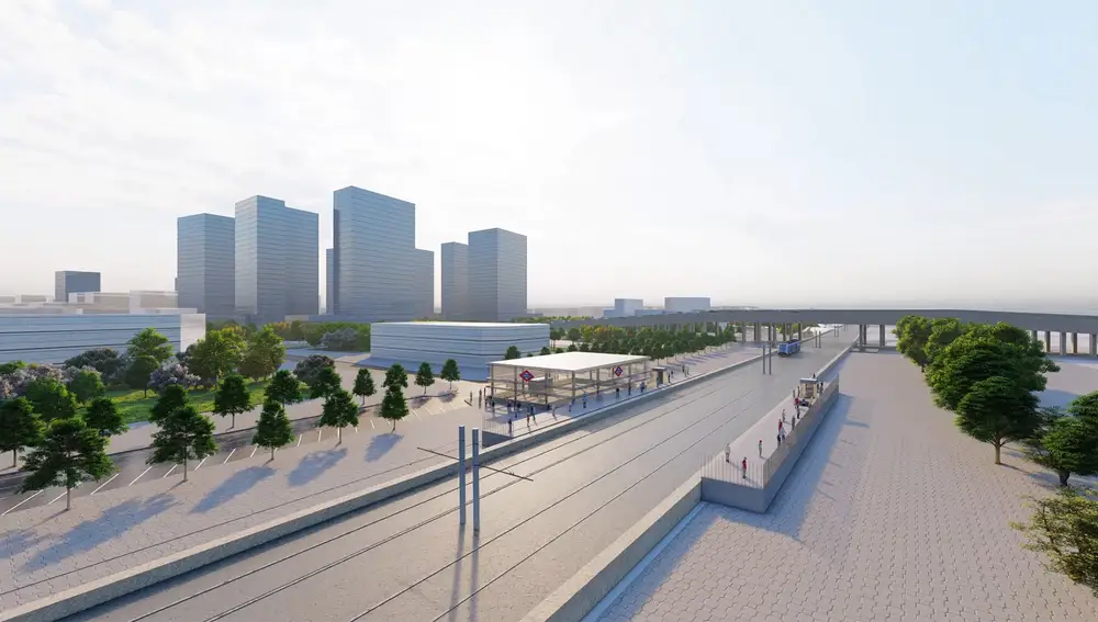 Infografía de la futura estación de metro prevista en 2029
