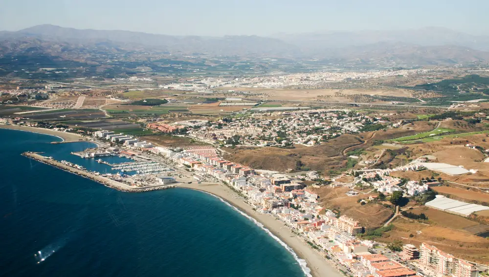 Vista aérea de la costa malagueña