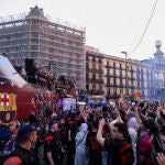 Más de 600.000 personas salieron a la calle para celebrar con los jugadores azulgrana