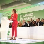 La vicepresidenta primera y secretaria general del PSOE de Andalucía, María Jesús Montero, este viernes durante su intervención en el Comité Director de este partido.