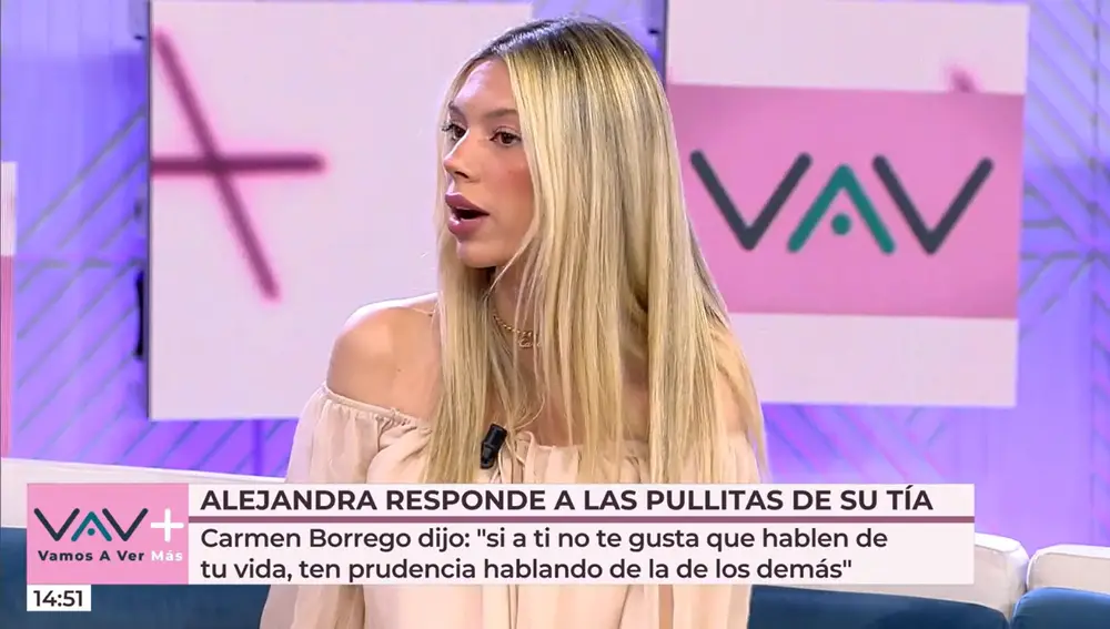 Alejandra Rubio en "Vamos a ver"