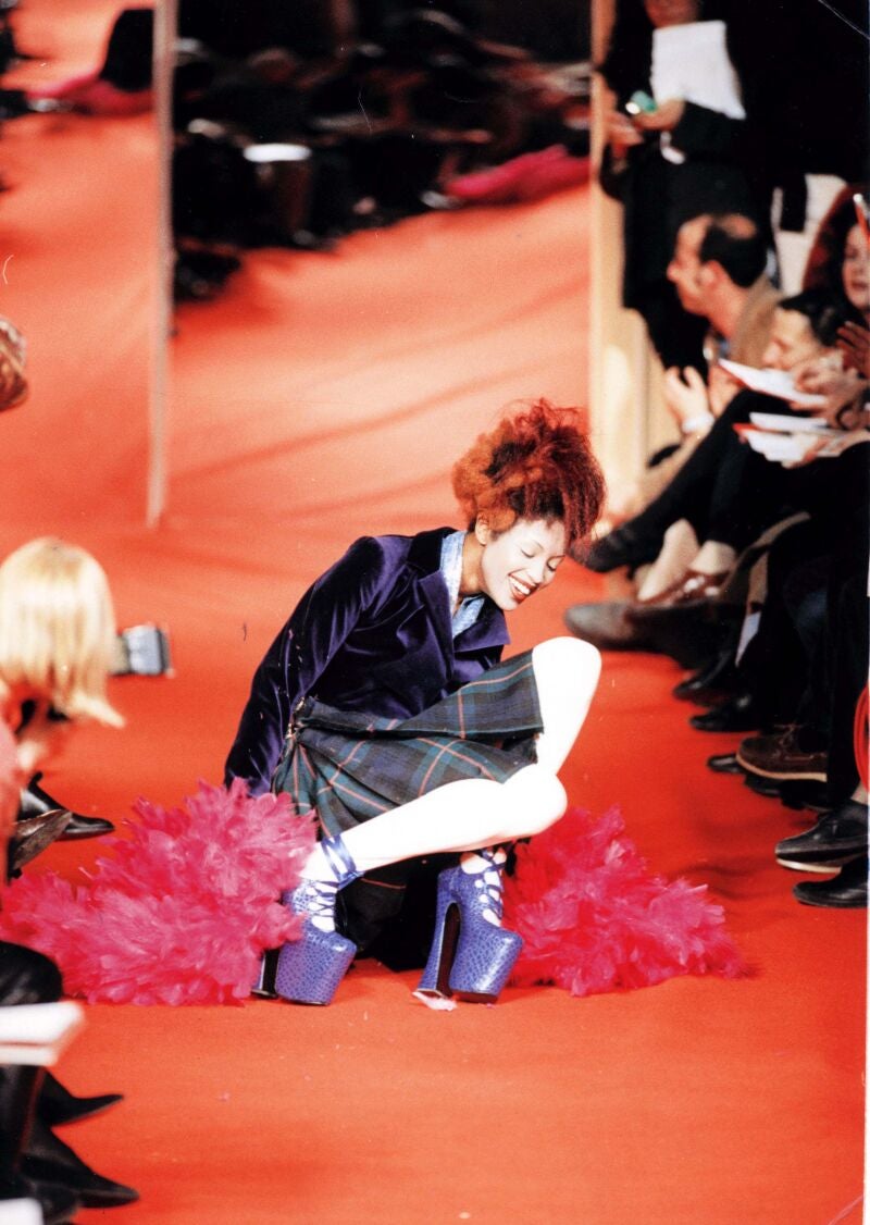 Naomi Campbell en un desfile de Vivienne Westwood en 1993.