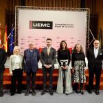  De izquierda a derecha, Mariano Melendo Pardos, Isabel Montequi, Alfonso Armada, David García López, Gema Luna (Directora de Relaciones Institucionales y Coordinación de Proyectos de CRUE Universidades) , Ana Ruiz Sánchez, y Fernando Rey