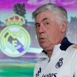 Carlo Ancelotti, en la rueda de prensa de este viernes