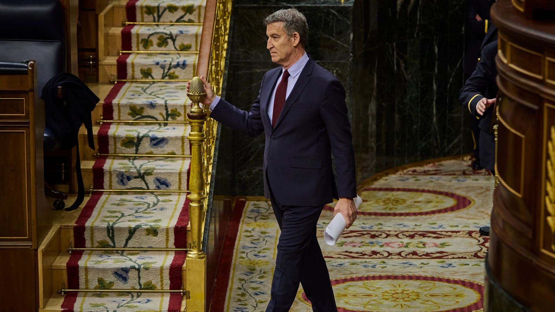 Alberto Núñez Feijóo durante un pleno, en el Congreso de los Diputados.