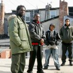 Un grupo de personas en Baltimore