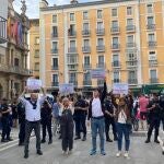 La presidenta de Covite, Consuelo Ordóñez junto con tres víctimas del terrorismo irrumpe en una manifestación de SARE. 