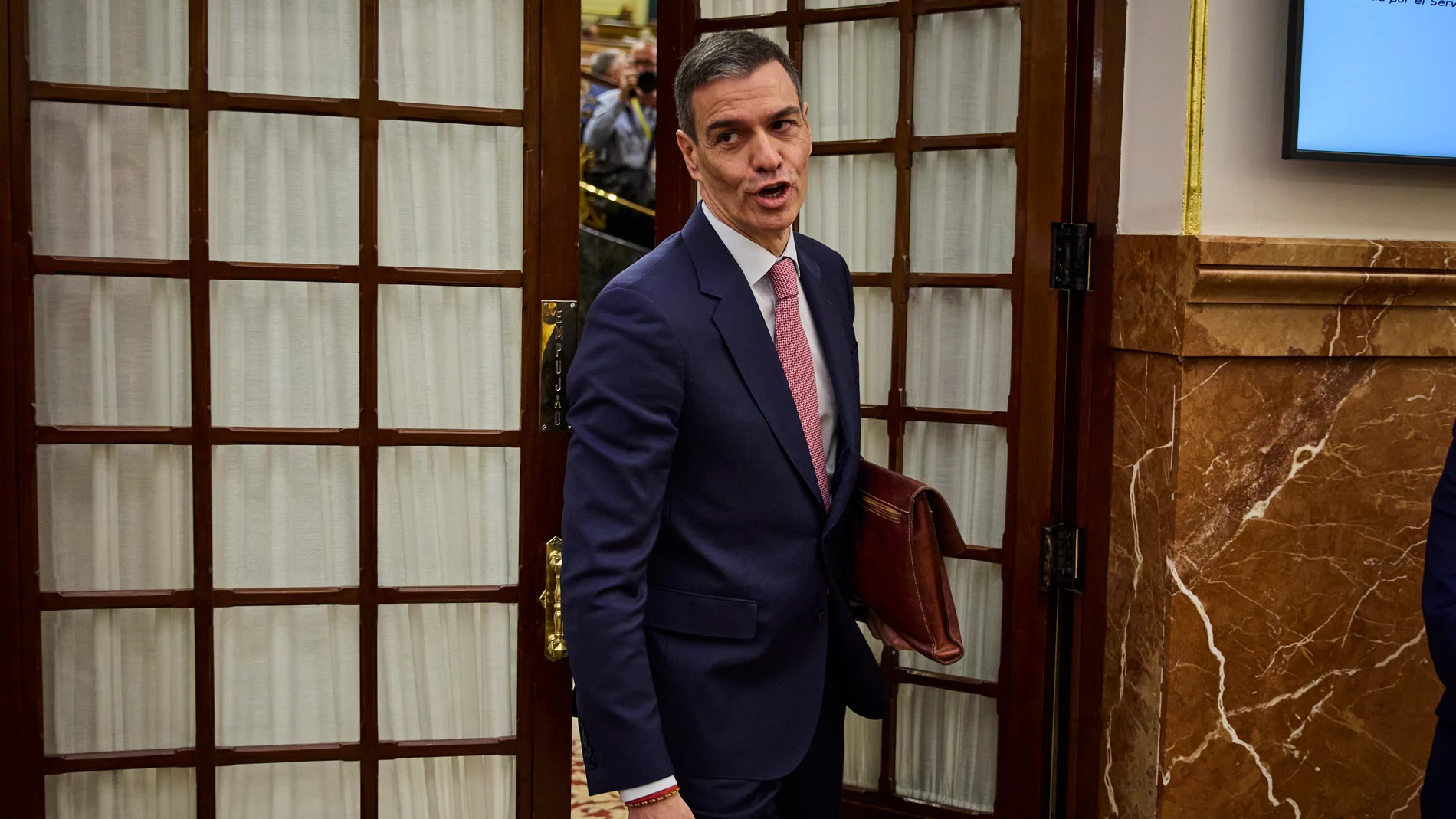 Pedro Sánchez comparece en una sesión de control parlamentario al Gobierno, en el Congreso de los Diputados.