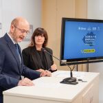 José Vicente y Laura Prieto en la presentación de la ruta