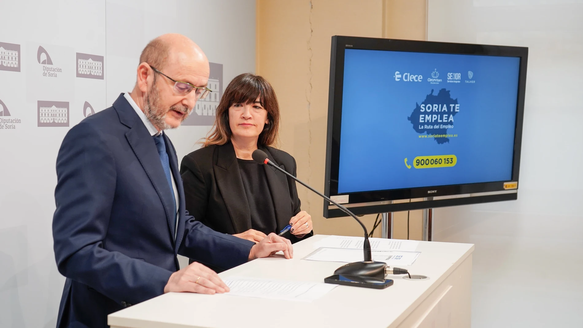 José Vicente y Laura Prieto en la presentación de la ruta