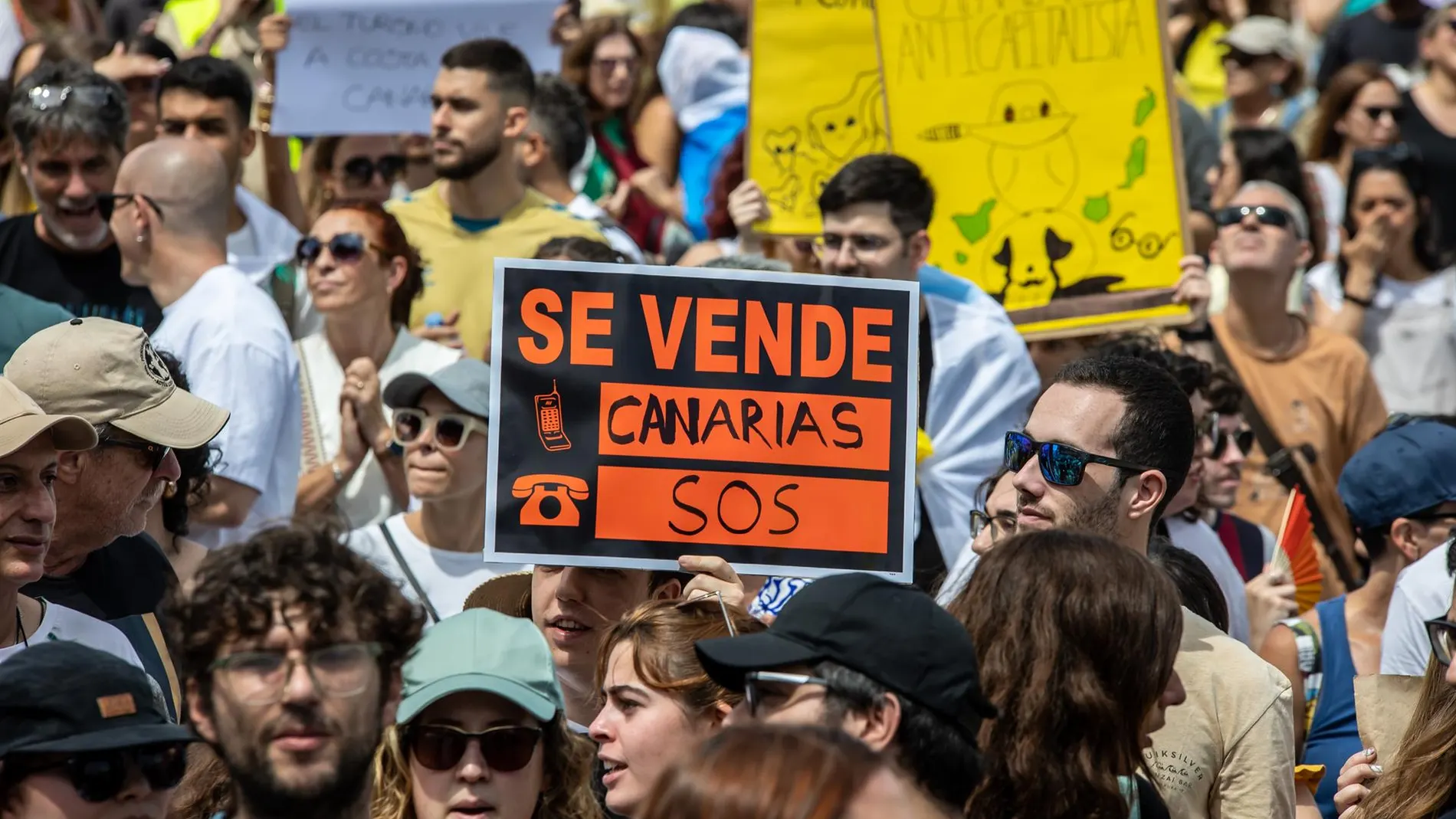 Manifestación en Santa Cruz de Tenerife