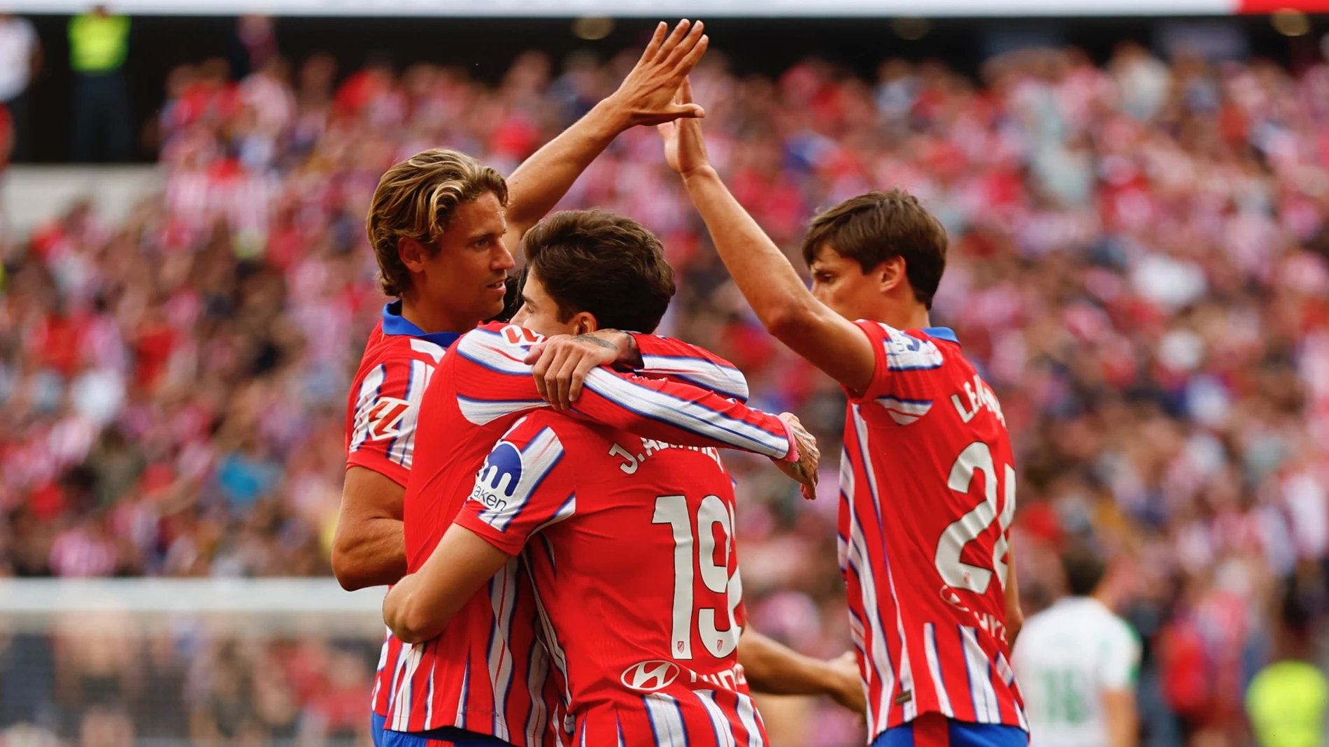 Encuentro de liga entre el Atlético de Madrid y El Real Betis.