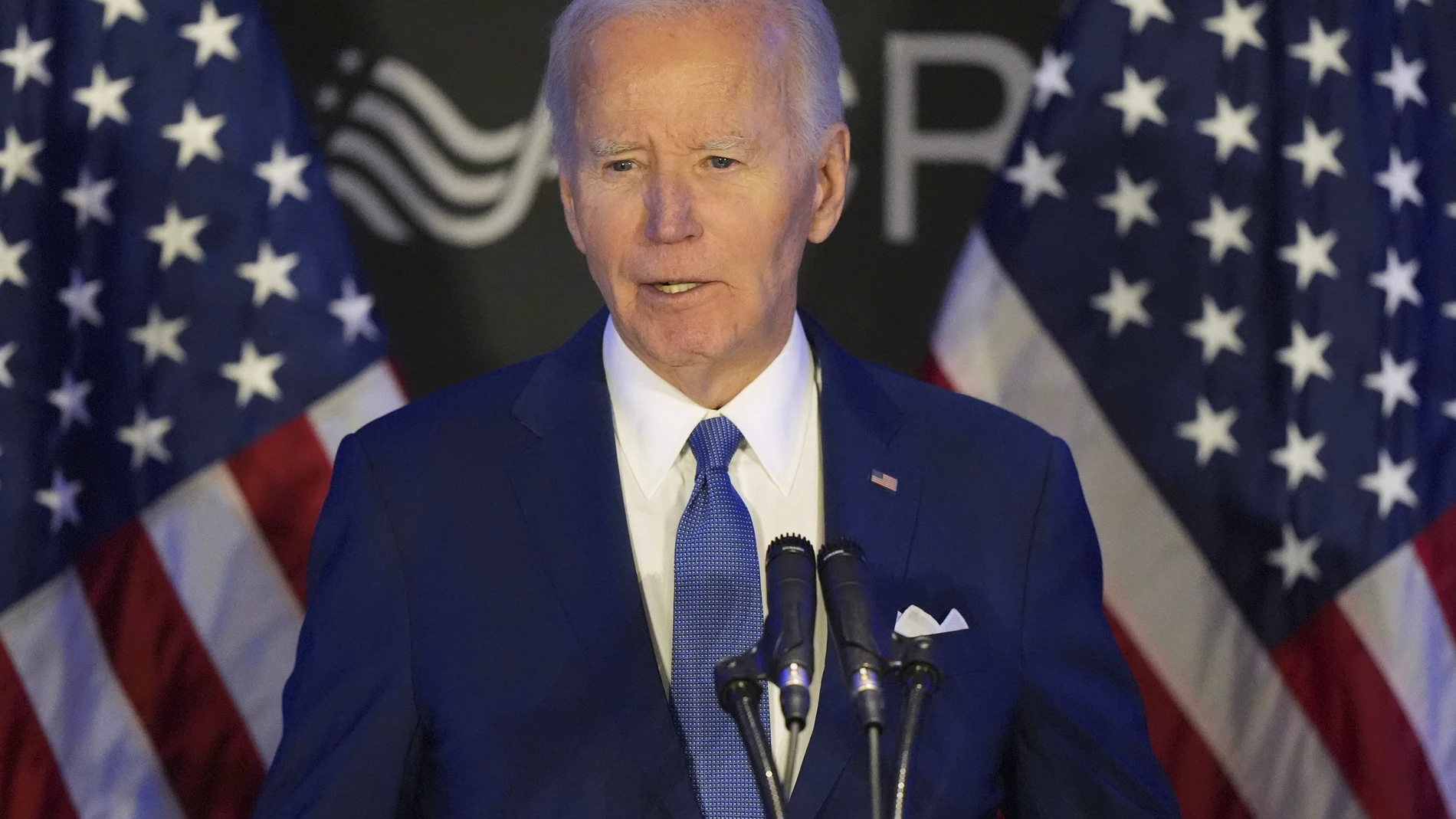 FILE - Former President Joe Biden speaks at a conference in Chicago, April 15, 2025. (AP Photo/Nam Y. Huh, File)