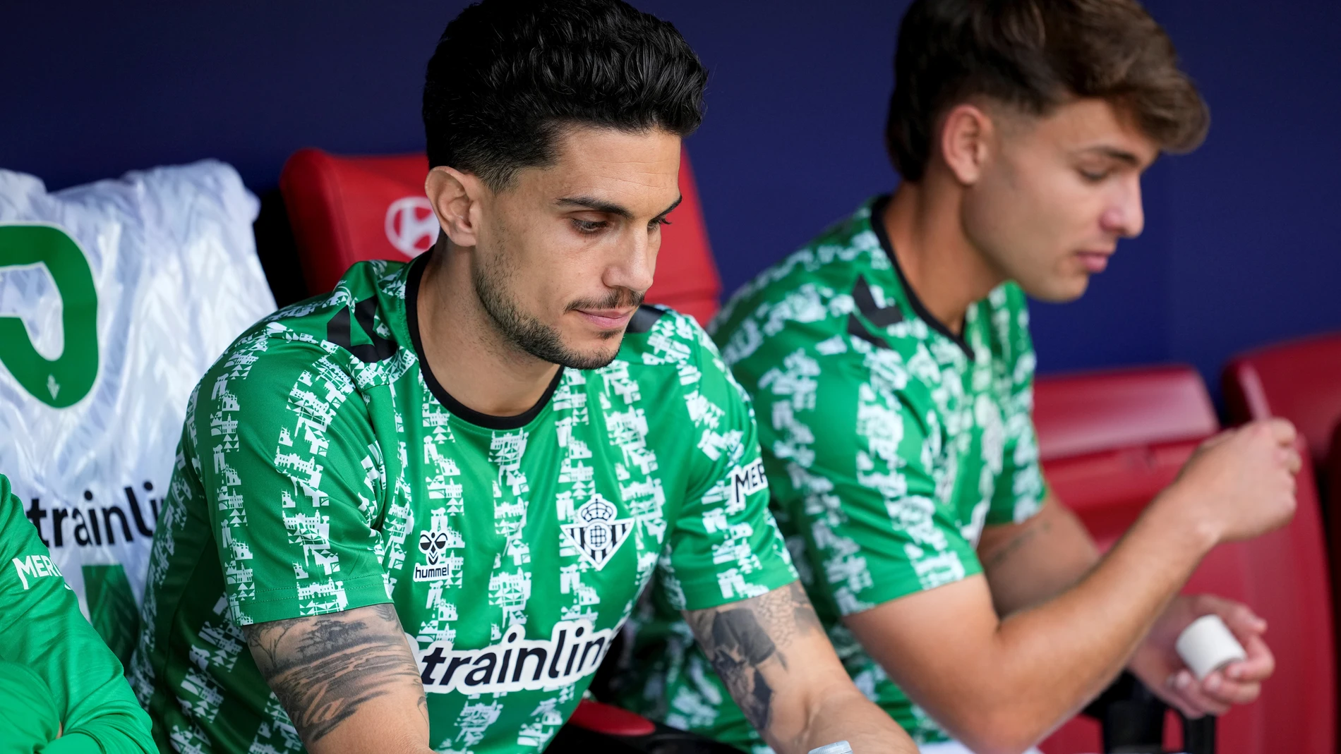 Marc Bartra of Real Betis looks on during the Spanish League, LaLiga EA Sports, football match played between Atletico de Madrid and Real Betis Balompie at Riyadh Air Metropolitano stadium on May 18, 2025, in Madrid, Spain. AFP7 18/05/2025 ONLY FOR USE IN SPAIN