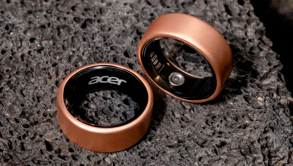 La versión oro mate rosa de los anillos