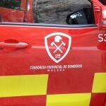Un vehículo del Consorcio Provincial de Bomberos de Málaga