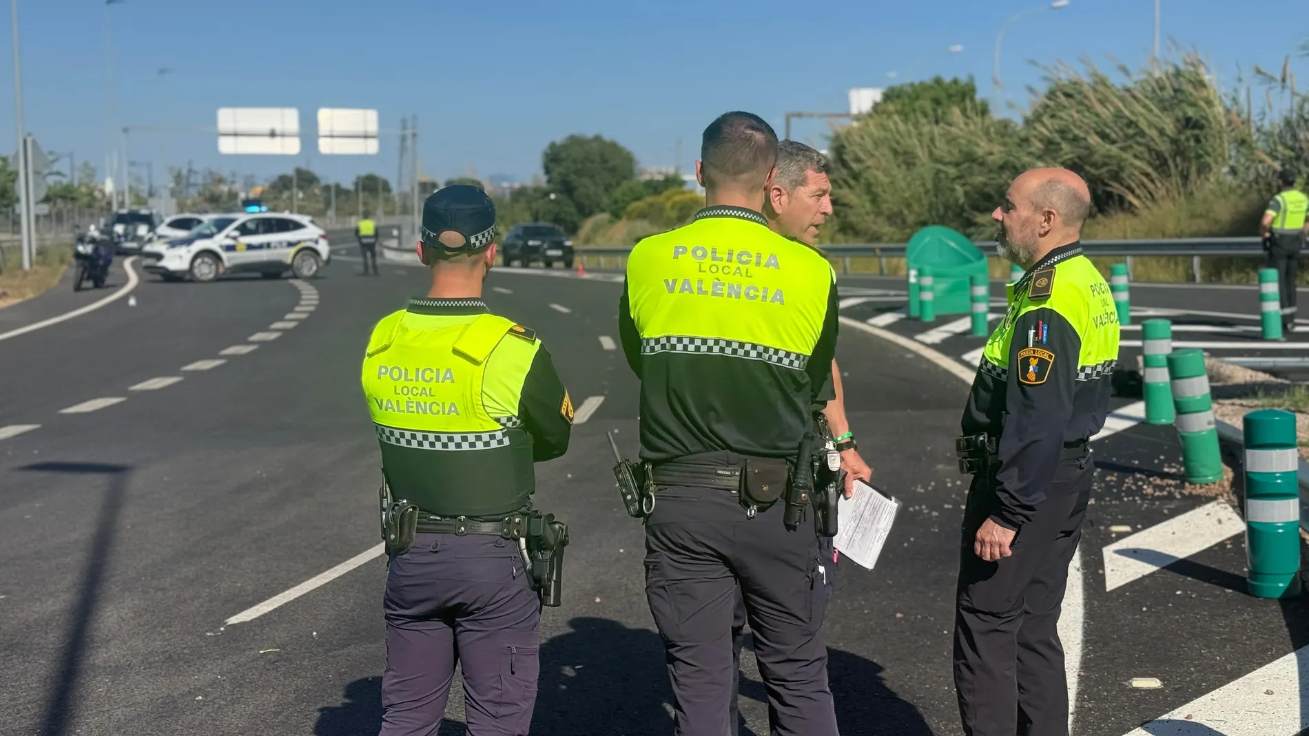 Agentes de la Policía Local desplazados al lugar del accidente